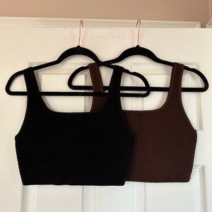 Aritzia Sculpt Cropped Tanks